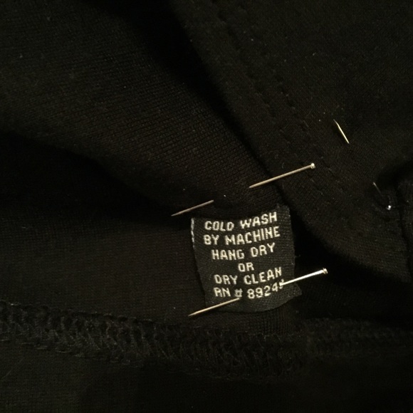 Vintage Black Dress Medium Sheath Stretch Mini Bodycon - Picture 4 of 8